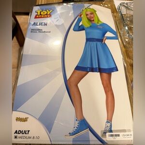 Adult, size medium, EUC Toy Story Alien Costume Dress and Headband